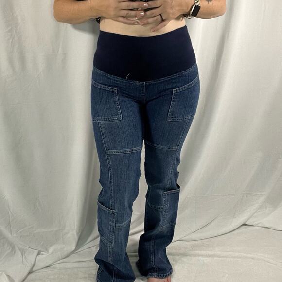 Vintage RamiLee Denim Cargo Maternity Jeans - Picture 1 of 11